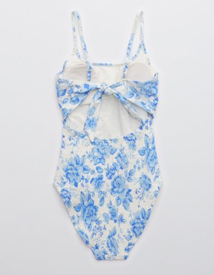 aerie smocked tie cheeky bikini bottom
