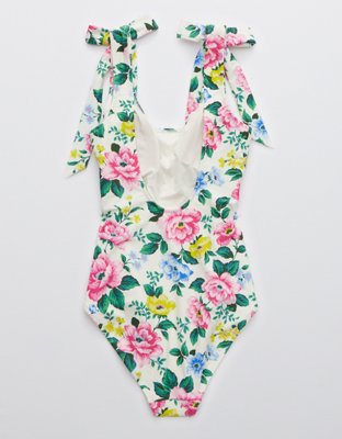 Aerie Bow One Piece Swimsuit