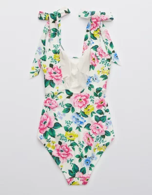 Aerie Bow One Piece Swimsuit