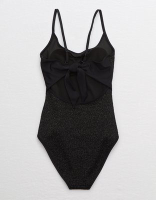 Aerie Shine Tie Back One Piece Swimsuit