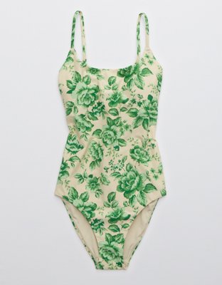 aerie cutout one shoulder one piece swimsuit