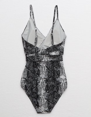 Aerie Snake Wrap One Piece Swimsuit