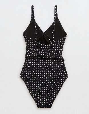 Aerie Ribbed Wrap One Piece Swimsuit