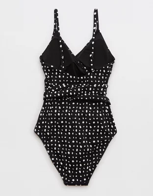 Aerie Ribbed Wrap One Piece Swimsuit