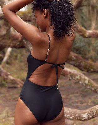 Aerie One Shoulder One Piece Swimsuit