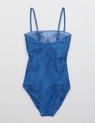 Aerie Wrap Bandeau One Piece Swimsuit