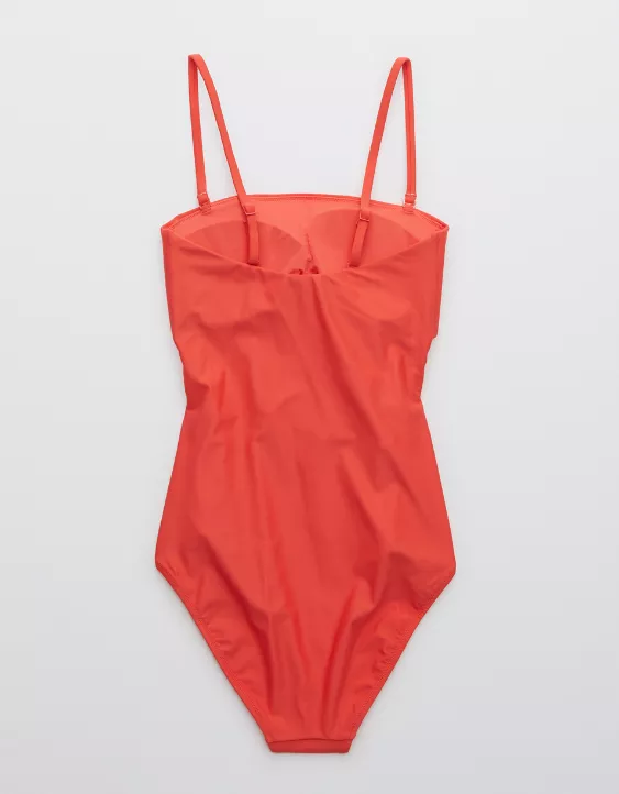 Aerie Wrap Strapless One Piece Swimsuit