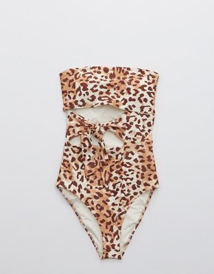 Aerie Wrap Strapless One Piece Swimsuit