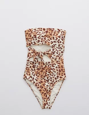 Aerie Wrap Strapless One Piece Swimsuit