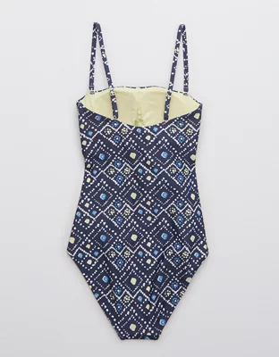 Aerie Wrap Strapless One Piece Swimsuit