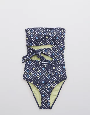 Aerie Wrap Strapless One Piece Swimsuit