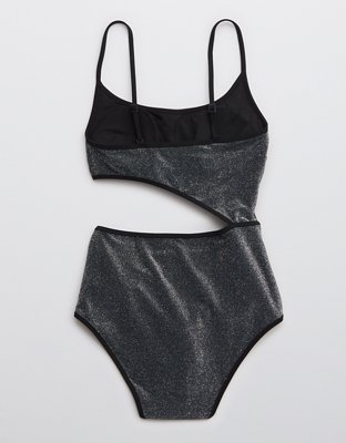 Aerie Shine Cut Out Scoop One Piece Swimsuit