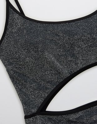 Aerie Shine Cut Out Scoop One Piece Swimsuit
