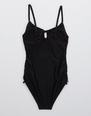 Aerie Ruched Keyhole One Piece Swimsuit