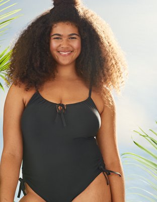 Aerie Ruched Keyhole One Piece Swimsuit