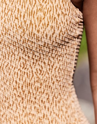 Aerie Jacquard Scrunchie Asymmetrical One Piece Swimsuit