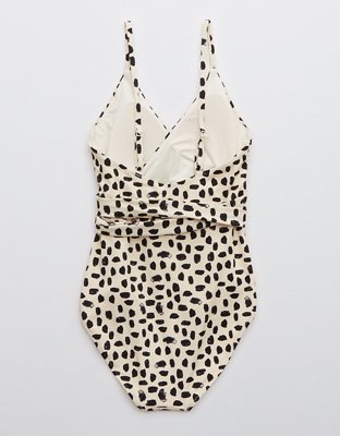 Aerie Pique Wrap One Piece Swimsuit