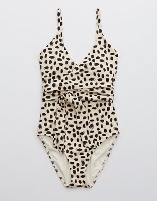 Aerie Pique Wrap One Piece Swimsuit