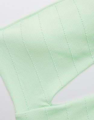 Aerie Crinkle Asymmetrical Cut Out One Piece Swimsuit