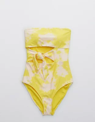 Aerie Wrap Strapless One Piece Swimsuit