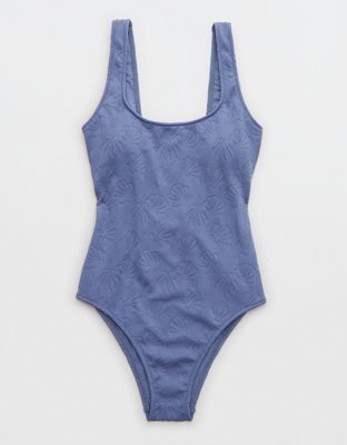 Aerie Jacquard Scoop One Piece Swimsuit