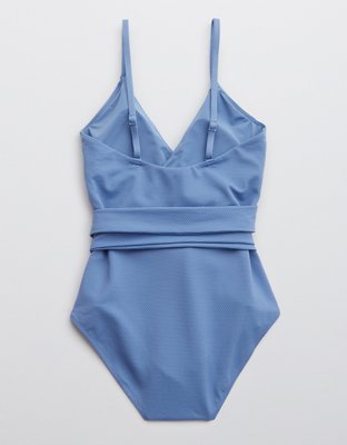 Aerie Pique Wrap One Piece Swimsuit