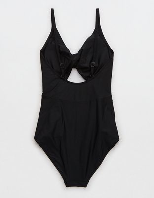 Aerie Twist Cut Out One Piece Swimsuit