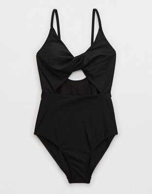 Aerie Twist Cut Out One Piece Swimsuit