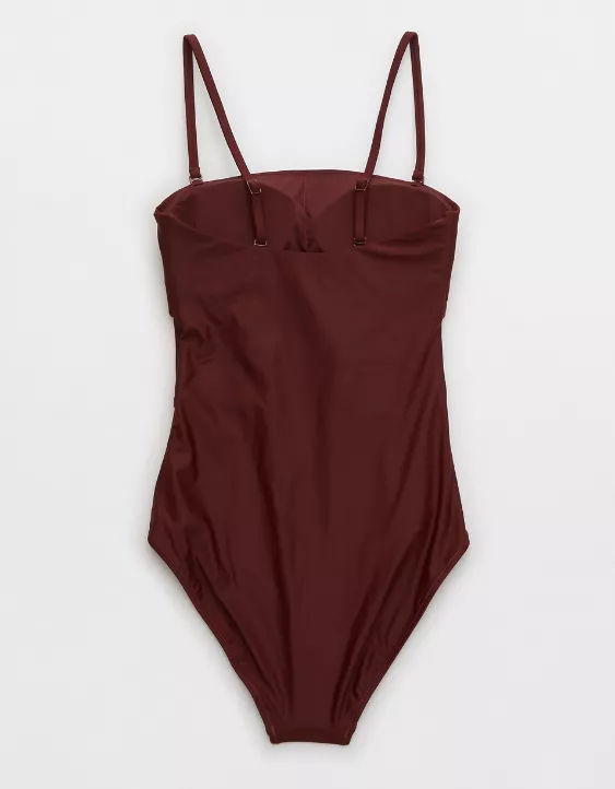Aerie Wrap Strapless One Piece Swimsuit