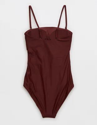 Aerie Wrap Strapless One Piece Swimsuit