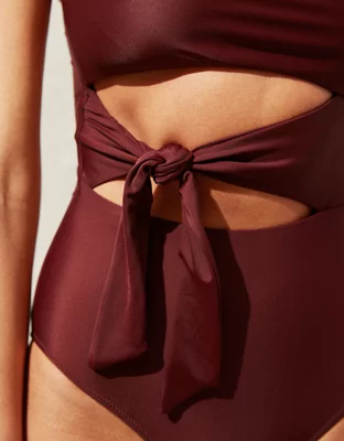 Aerie Wrap Strapless One Piece Swimsuit