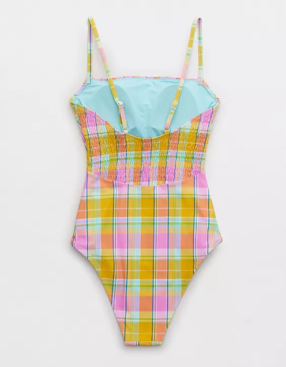 Aerie Smocked One Piece Swimsuit