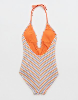 Aerie Traje de baño one piece halter de felpa