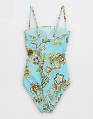 Aerie Wrap Strapless One Piece Swimsuit