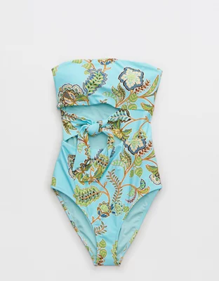 Aerie Wrap Strapless One Piece Swimsuit