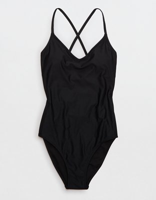 Aerie Ribbed Tie Back One Piece Swimsuit