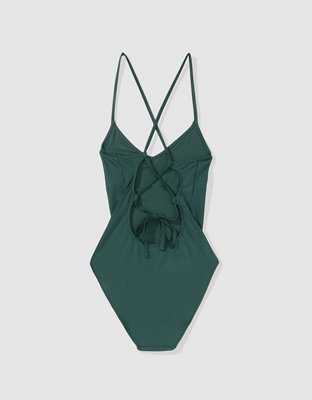 Aerie Strappy Full Coverage One Piece Swimsuit