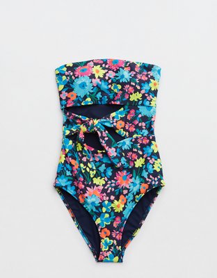 Aerie Wrap Strapless One Piece Swimsuit