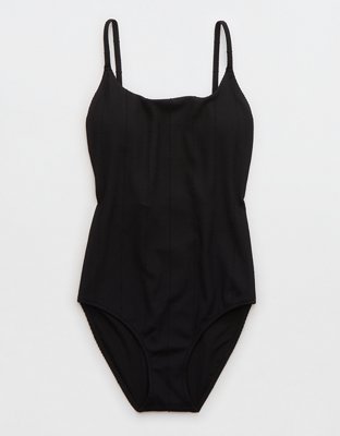 Aerie Crinkle Crossback One Piece Swimsuit