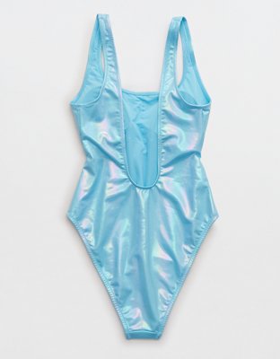 Aerie Metallic Babewatch One Piece Swimsuit