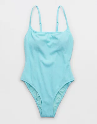 Aerie Crinkle Scoop One Piece Swimsuit