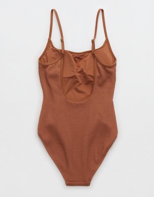 Aerie Crinkle Scoop Full Coverage One Piece Swimsuit