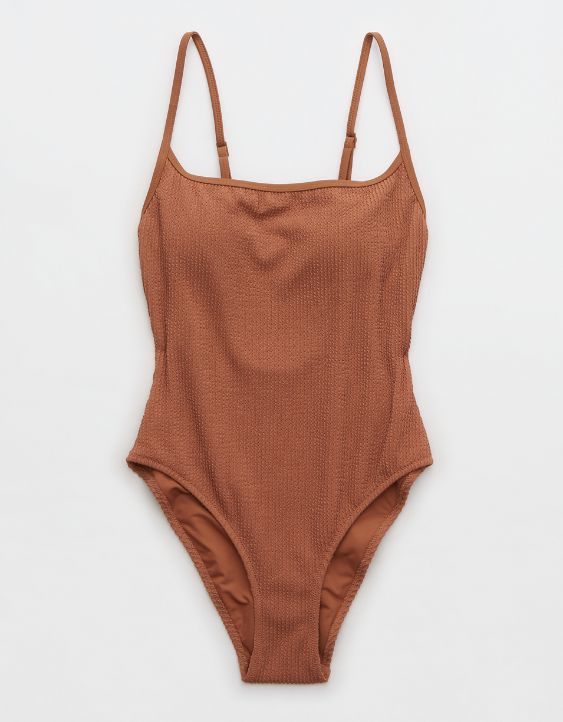 Aerie Crinkle Scoop Full Coverage One Piece Swimsuit