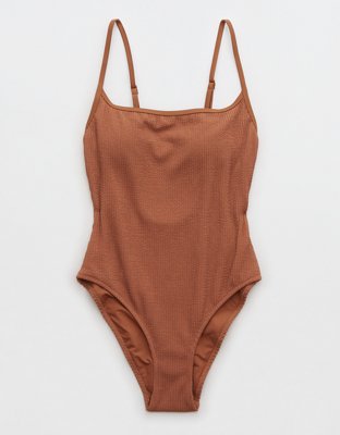 Aerie Crinkle Scoop Full Coverage One Piece Swimsuit