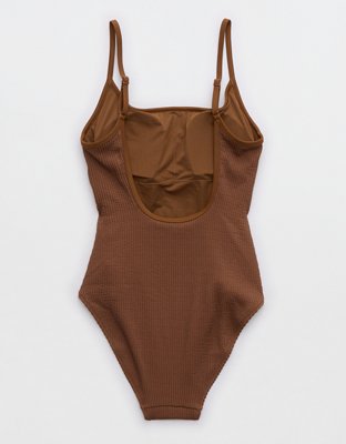 Aerie Crinkle Scoop Full Coverage One Piece Swimsuit