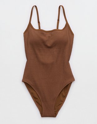 Aerie Crinkle Scoop Full Coverage One Piece Swimsuit