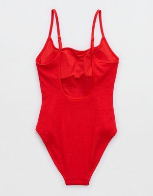 Aerie Crinkle Scoop Full Coverage One Piece Swimsuit