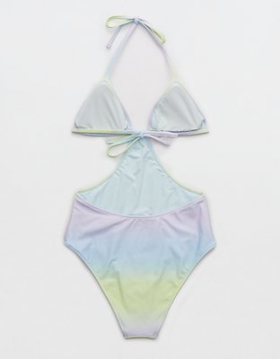 Aerie Cut Out String One Piece Swimsuit