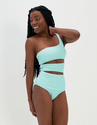 Aerie Crinkle Full Coverage One Piece Swimsuit