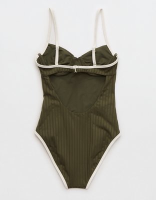 Aerie Wide Rib Underwire One Piece Swimsuit